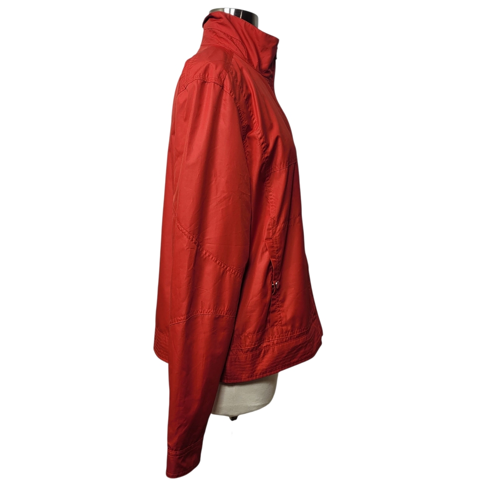 Lauren Ralph Lauren Active Red Utility Windbreaker Long Sleeve Jacket Size XL - Picture 3 of 9